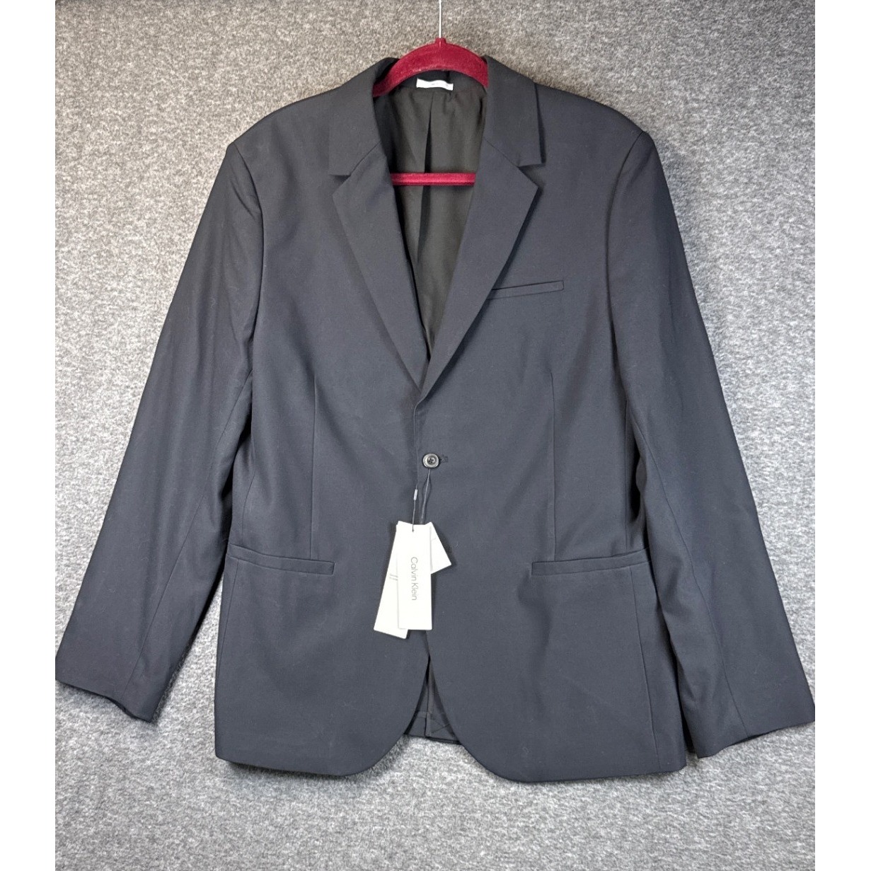 Calvin Klein Black Beauty Slim Fit Tailoring Blazer Jacket Mens Medium Nwt $269